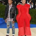 Pharrell Williams (L) and Helen Lasichanh in Commes des Garcon<br>